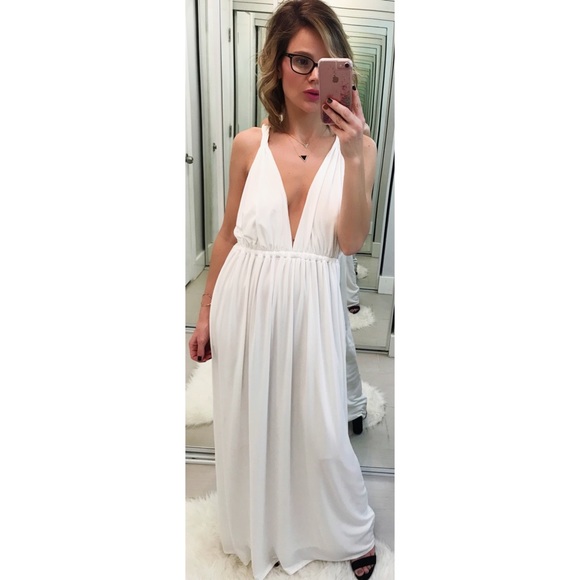 Nasty Gal Dresses & Skirts - Nasty Gal White Grecian Maxi Dress